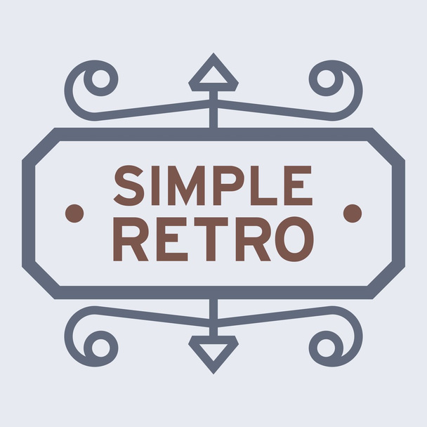 Simple Retro Logo Template - Wektor, obraz