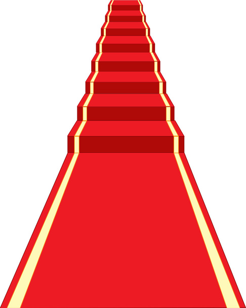 Red track and stairway - Вектор, зображення