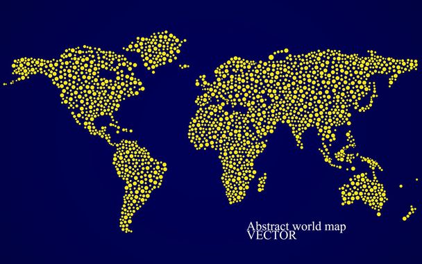 Abstracte wereldkaart. Kleurrijke achtergrond. Vectorillustratie. EPS-10 - Vector, afbeelding