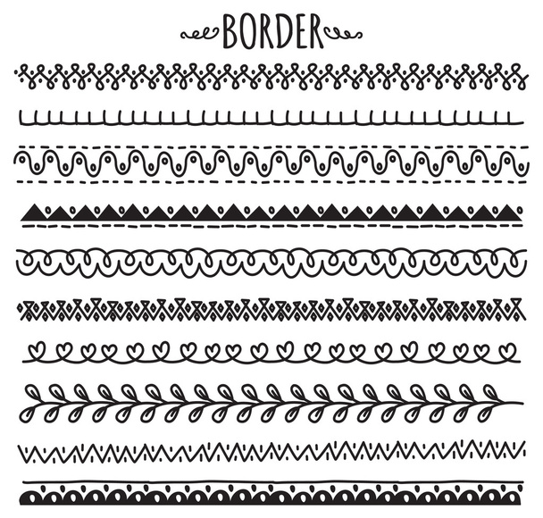 decorative borders set - Vector, Image