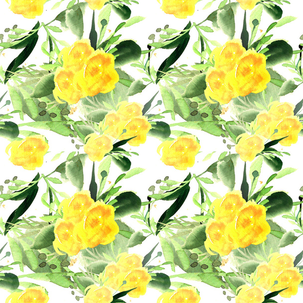 Yellow wildflowers blooming - Foto, Imagem
