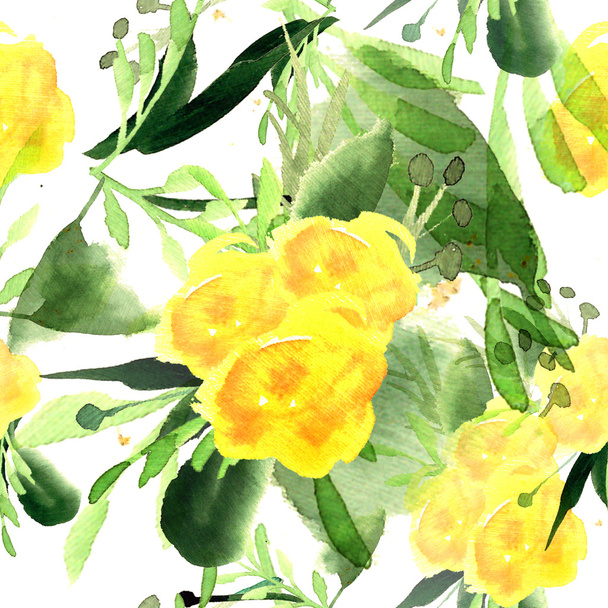 Yellow wildflowers blooming - Φωτογραφία, εικόνα