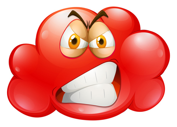Red angry emotion cloud - Vector, Image