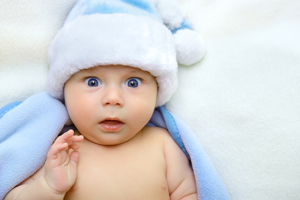 christmas cute baby boy - Фото, зображення