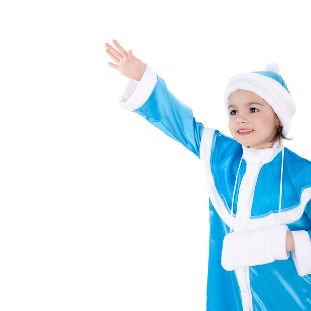 little girl in costume of Snow Maiden - Photo, image