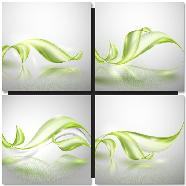 Abstract wave green background - Vektor, Bild