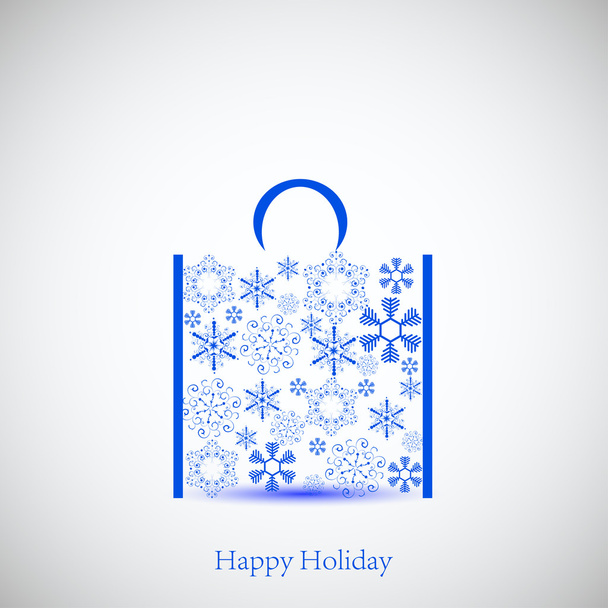 Creative snowflakes bag for your design. Vector illustration. Best choice - Vector, afbeelding