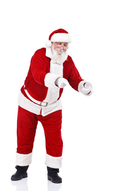 Santa pointing in copy space - Foto, Imagem