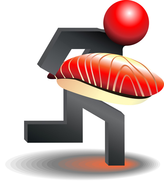 логотип доставки экспресс суши
 - Вектор,изображение