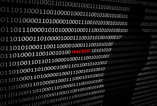 Anonieme hacker zonder gezicht gehackte persoonlijke computer - Foto, afbeelding