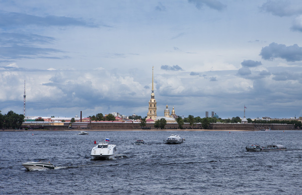 St. Petersburg, panoráma Péter és Paul Fortress, a Néva-folyó - Fotó, kép