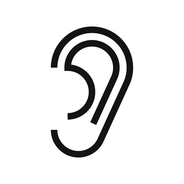 fül ikon - Vektor, kép