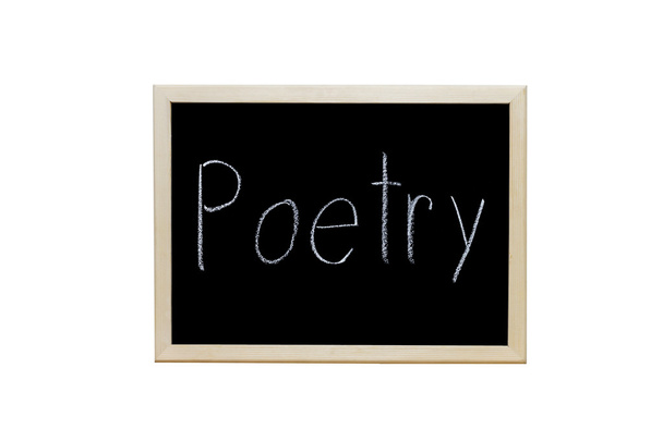 Poesia scritta con gesso bianco sulla lavagna
. - Foto, immagini