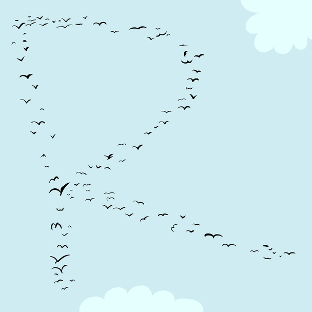 Bird Formation In R - Vector, Image