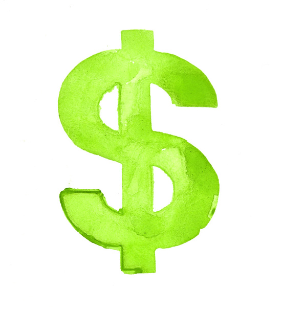 Dollar sign on white background - Photo, Image