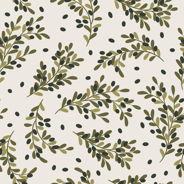 Olive branches seamless pattern - Vektori, kuva