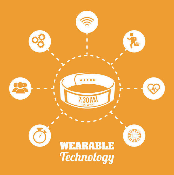 design de tecnologia wearable
 - Vetor, Imagem