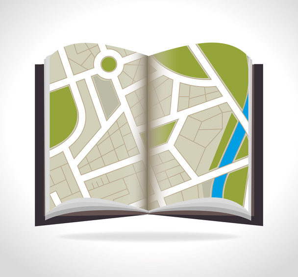 GPS map design. - Vector, Image