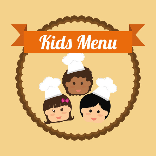 Kids menü tasarımı  - Vektör, Görsel