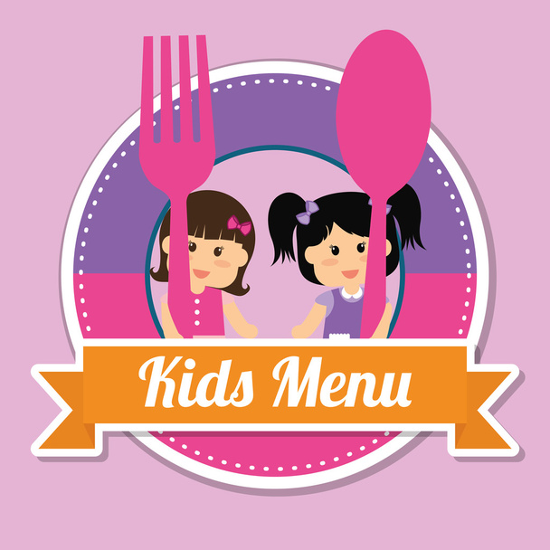 kinderen menu ontwerp  - Vector, afbeelding