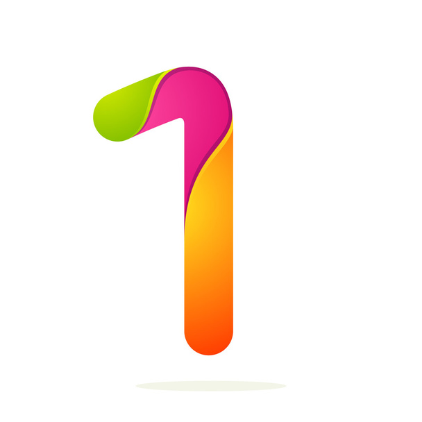 Number 1 design template - Vector, Image