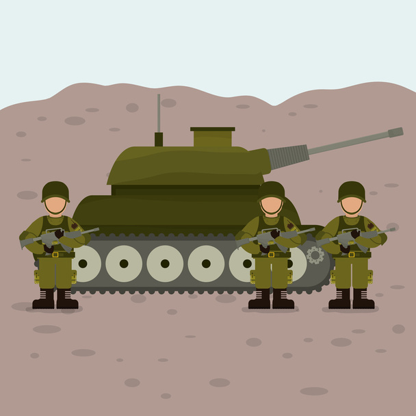 Militaire strijdkrachten ontwerp - Vector, afbeelding