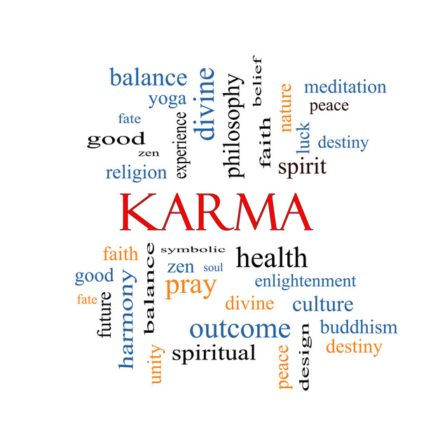 Karma szó felhő fogalmát  - Fotó, kép