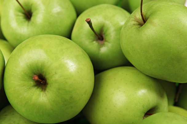 Ripe green apples close up - Fotó, kép