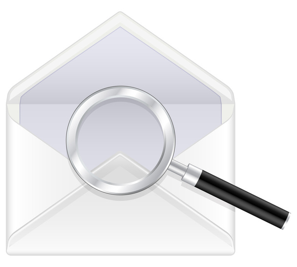 Envelope and magnifier - Vector, Image