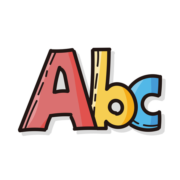 ABC color doodle - Vector, afbeelding