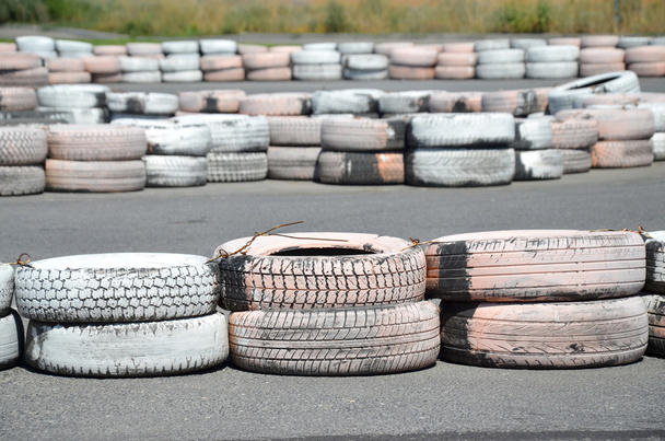 Tires on the autodrome - Photo, Image