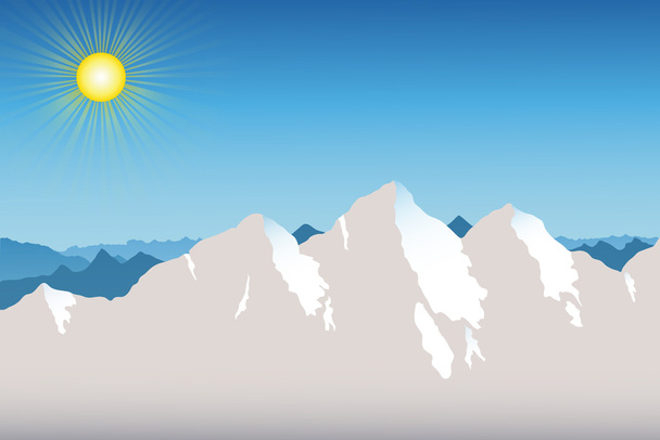 Mountain Range Background - Vector, Image