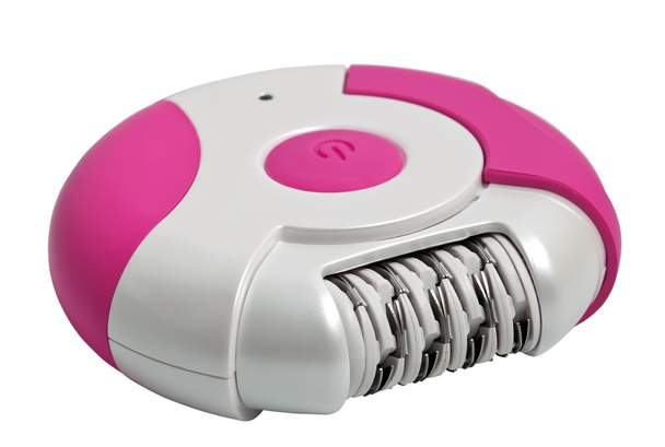 Pink epilator isolated on a white background - 写真・画像