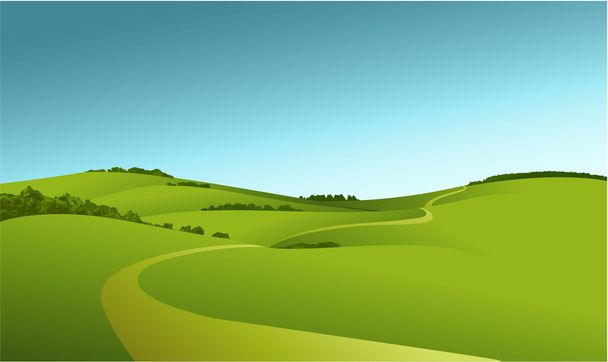 Rural landscape - Vector, Image