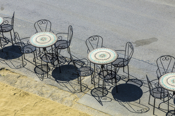 παλαιές καρέκλες καφέ στη Βιέννη  - Φωτογραφία, εικόνα