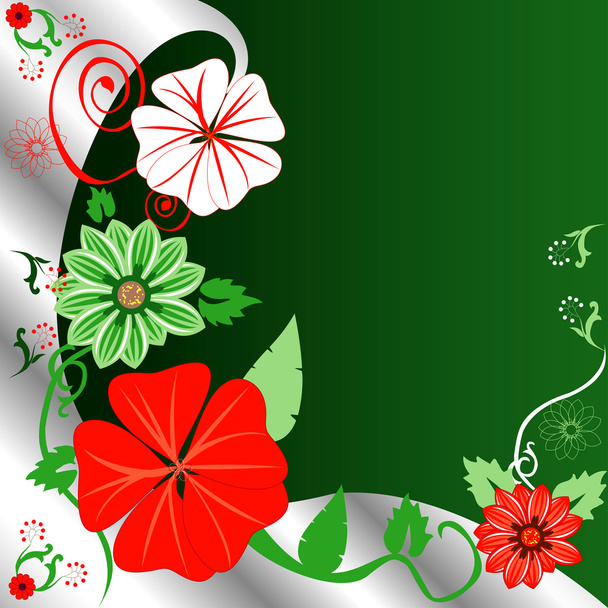 Floral Christmas Background - Vetor, Imagem