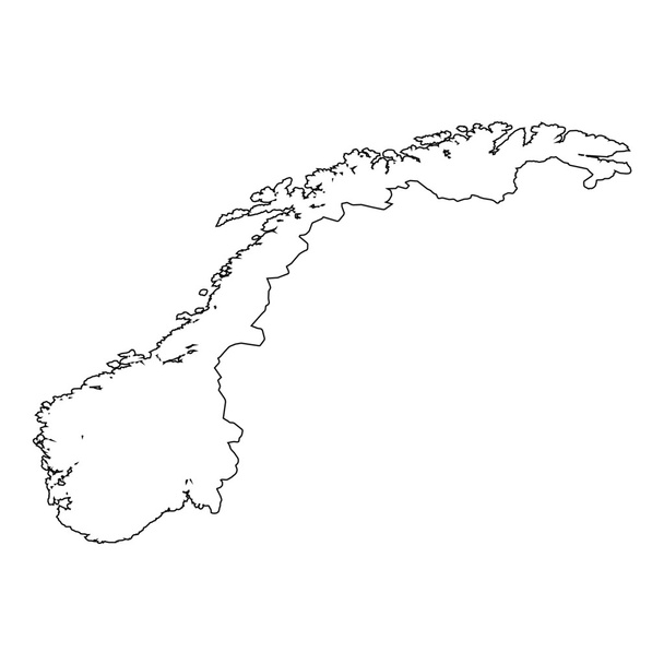 High detailed Outline of the country of  Norway - Фото, зображення