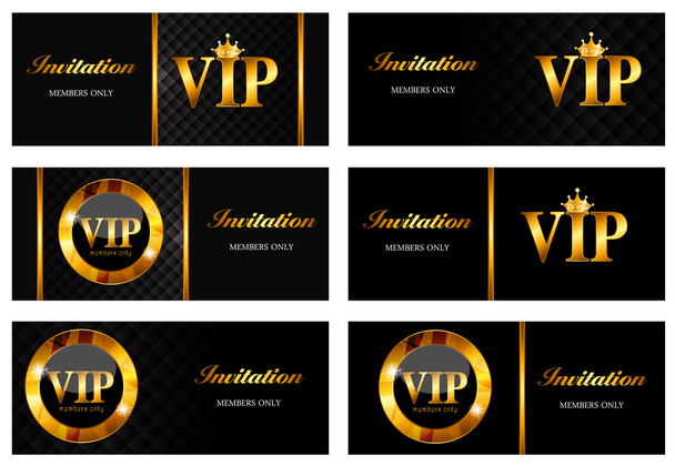 VIP членів картки набір Векторні ілюстрації
 - Вектор, зображення