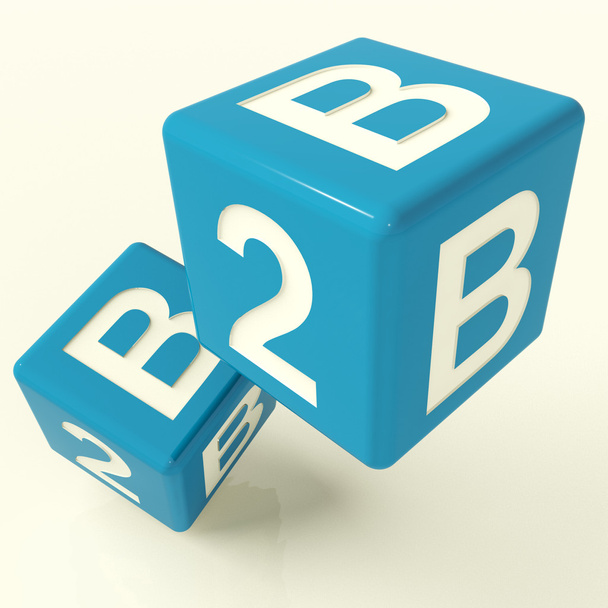 B2b Dice як знак бізнесу та комерції
 - Фото, зображення