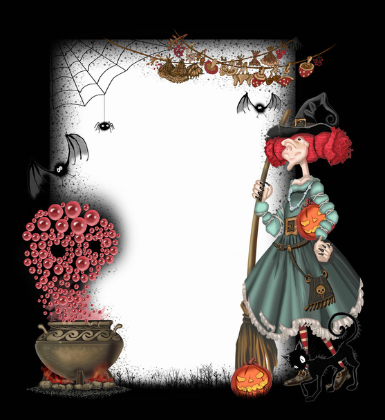 Background with a witch - Photo, Image