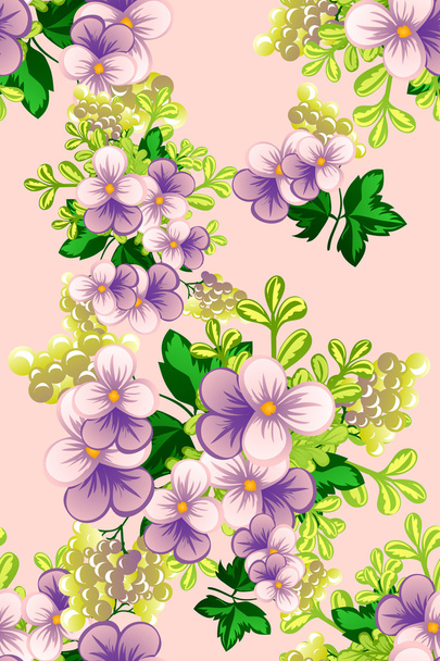 Tarjeta de invitación con elementos florales
 - Vector, Imagen