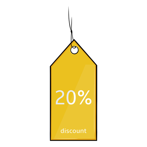 Discount Tag 20  percent - Vector, afbeelding