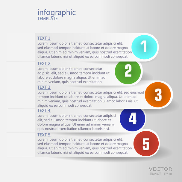 Plantilla infográfica con etiquetas
 - Vector, imagen