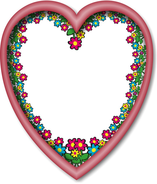 Кадр серце квіти
 - Вектор, зображення