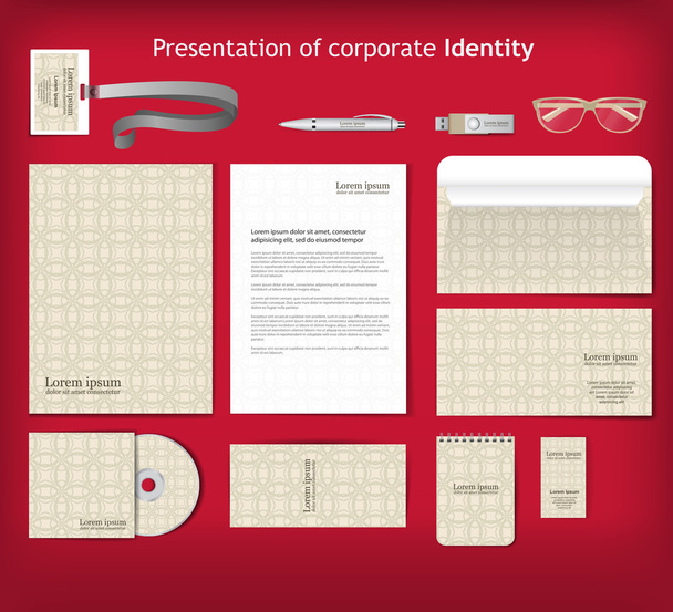 Presentación de la identidad corporativa
 - Vector, imagen