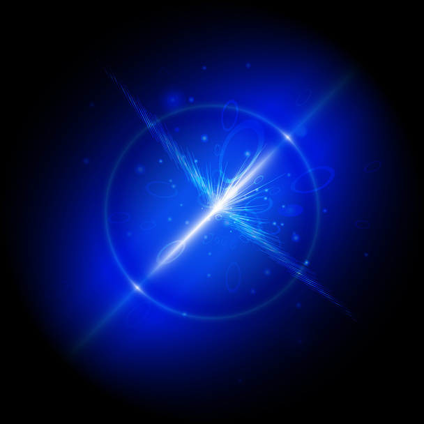 Blue explosion of star - Vector, Image