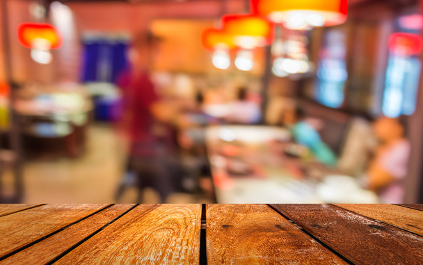 imagen borrosa de restaurante o centro de comida con luz bokeh
  - Foto, Imagen