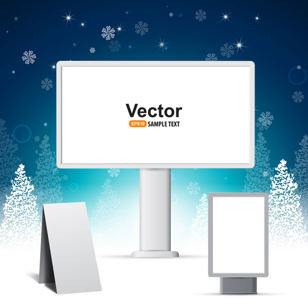 witte billboard scherm - Vector, afbeelding