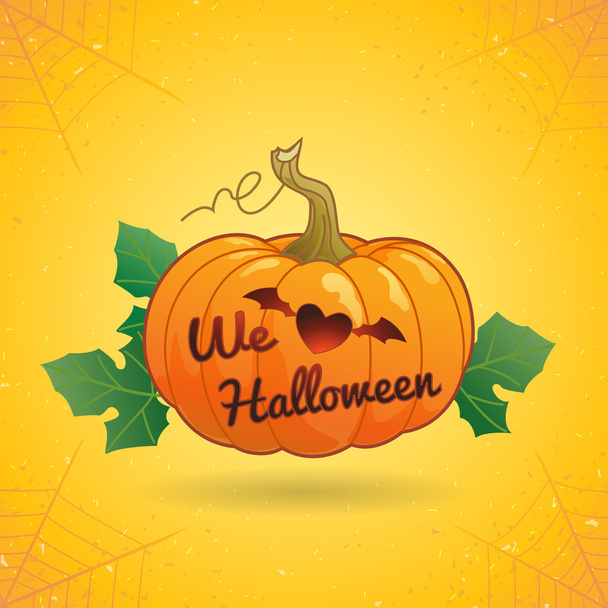 Happy Halloween kochamy ilustracji wektorowych dyni Halloween - Wektor, obraz