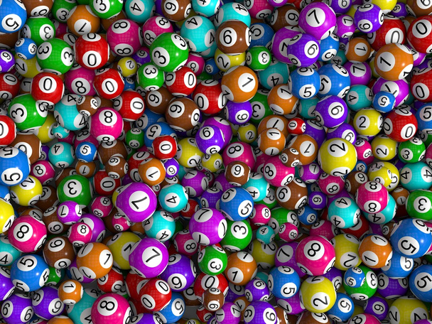 random sized lottery balls - Photo, Image